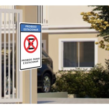 Proibido estacionar - entrada e saída de veículos